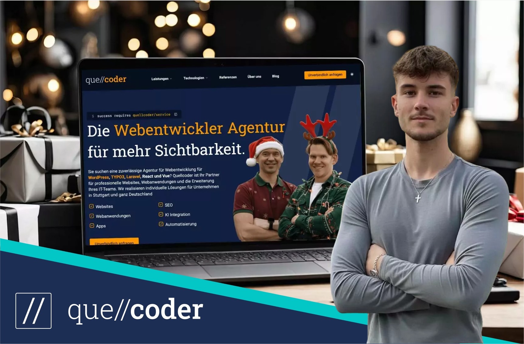 Weihnachtliches Webdesign 2025
